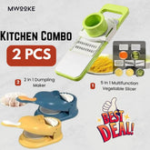 Big Kitchen Combo Deal – 5 in 1 Veg Cutter + 2 in 1 Samosa & Dumpling Maker