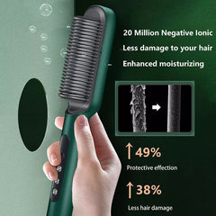2 in 1 Hair Straightener Comb & Curler